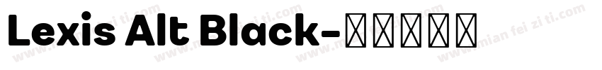 Lexis Alt Black字体转换